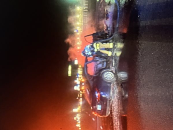 Three-car crash west of Kentucky Oaks Mall includes one car in flames