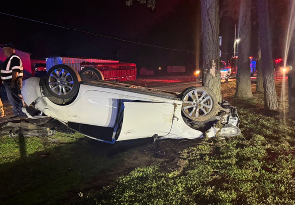 Rollover crash in Lynn Grove sends driver to hospital for tests