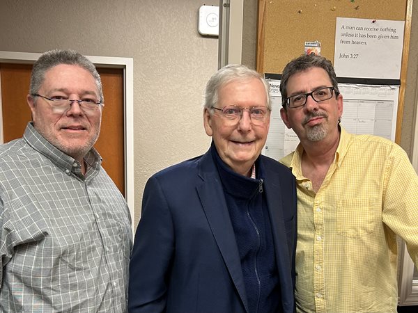 Senator McConnell visits for interview