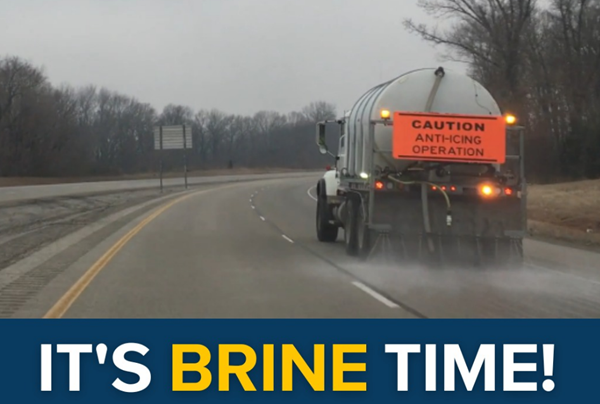 Highway crews begin to pre-treat roads for anticipated icy travel