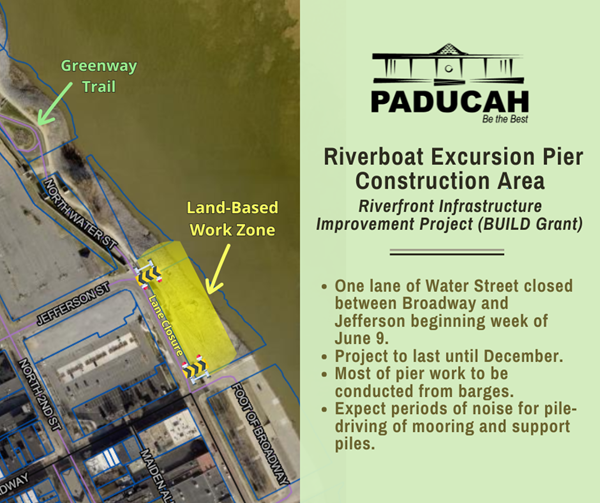 Project to construct riverboat excursion pier begins next week