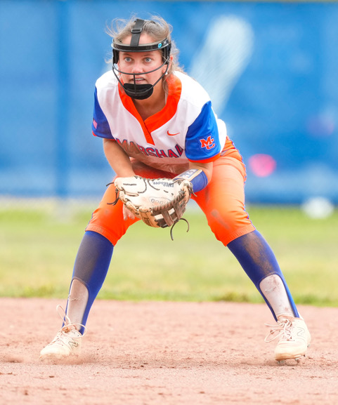 Lady Marshals fall short in first round of state softball tourney