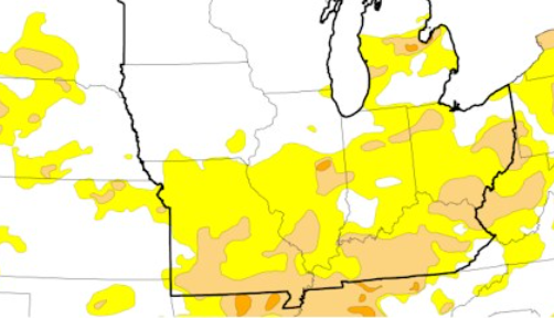 Drought building again in Ohio, Mississippi valleys