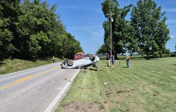 Woman sent to hospital after rollover crash in Caldwell County