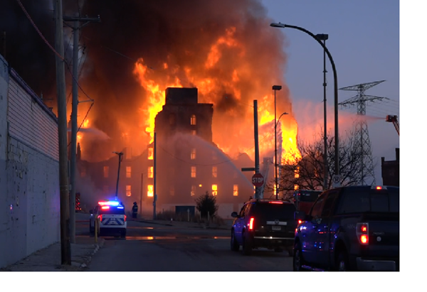 5-alarm fire burns abandoned warehouses near downtown St. Louis