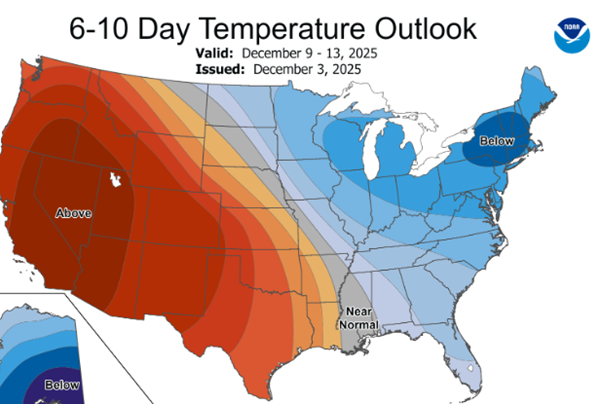We'll stay colder than average for the next week