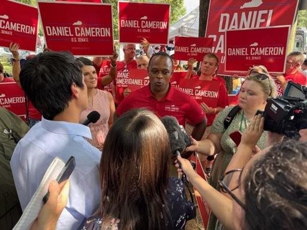 Full-contact politics for the Republican Senate candidates at Fancy Farm