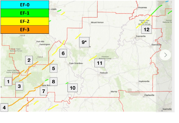 Tornado surveys completed in Missouri, southern Illinois