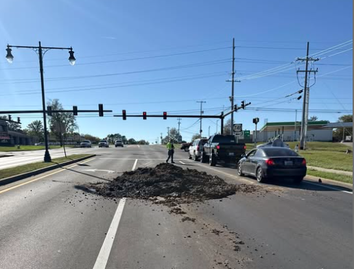 Spill in Murray blocks KY 121