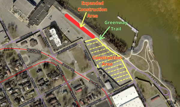 Construction area to expand for Paducah Riverfront Project 