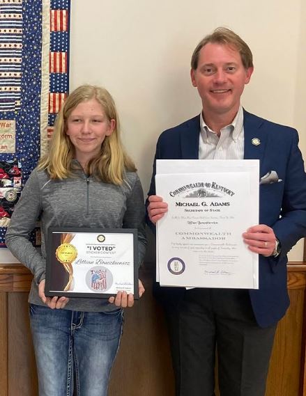 Adams making "I Voted" sticker contest an annual affair