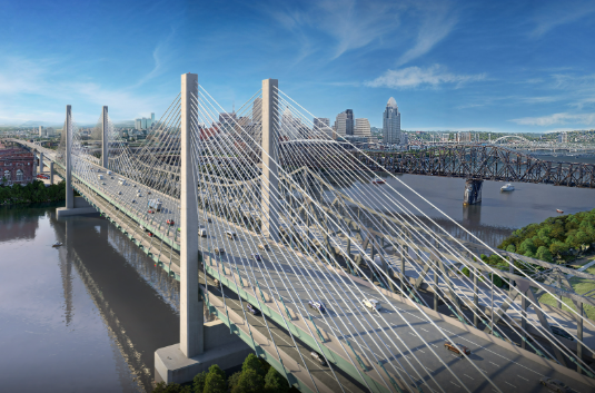 Design chosen for new $3.6 billion interstate bridge at Cincinnati, Covington