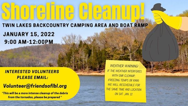 LBL shoreline cleanup project rescheduled