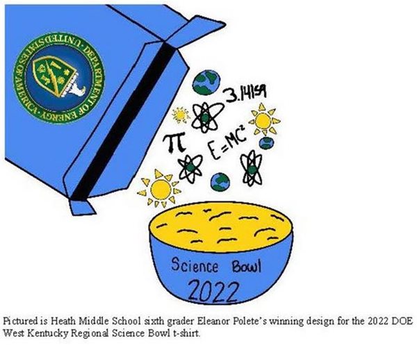 Heath Middle School student wins DOE Science Bowl design contest