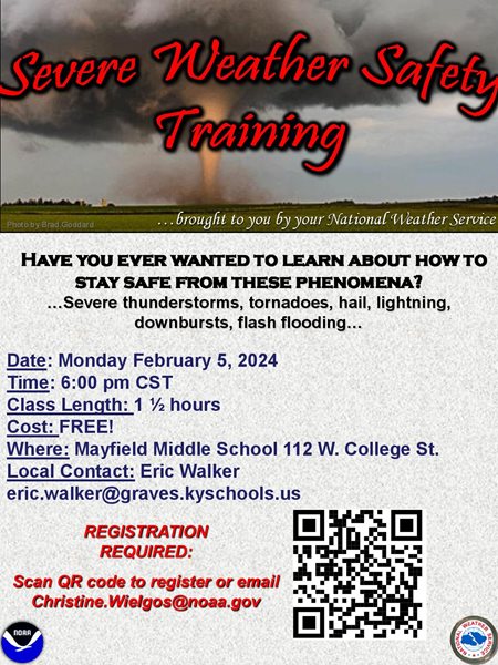 Severe weather training classes offered at local schools