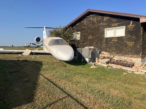 No injuries reported when jet runs off runway in Mayfield, strikes house