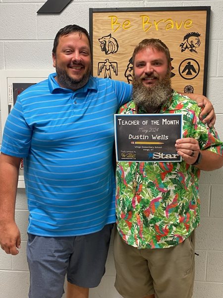 Wingo Elementary’s Wells Named Teacher of the Month