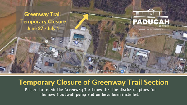 Section of Greenway Trail to close Monday for repairs