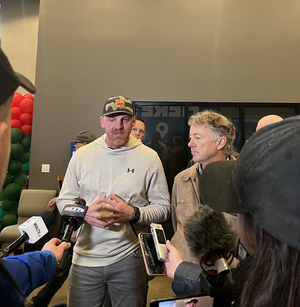 U.S. Senator Rand Paul in Mayfield today
