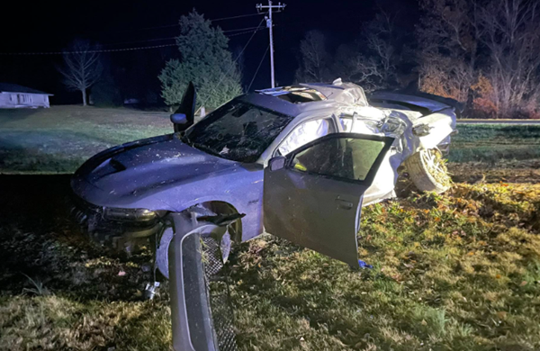 Stolen McCracken vehicle crashes east of Mayfield after pursuit
