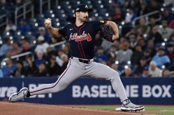 Braves RHP Strider allows two runs and five hits against Blue Jays in return from elbow surgery