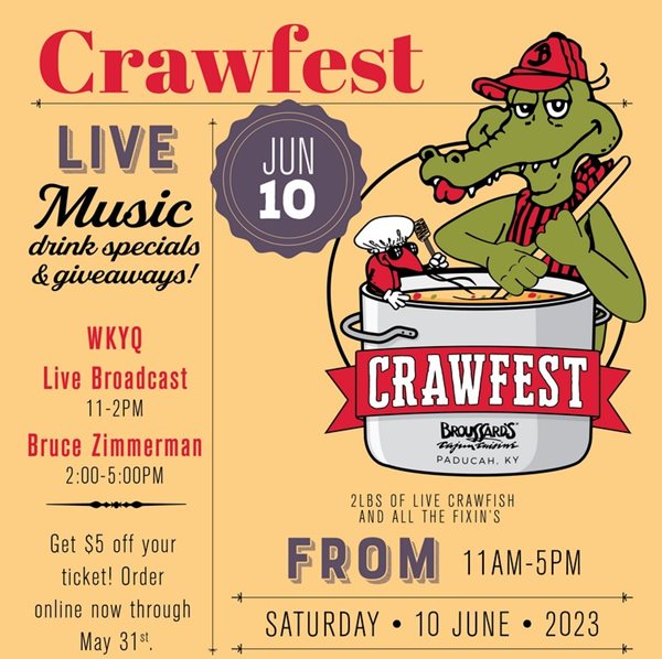 Broussard's hosts 'Crawfest' live crawfish boil in June