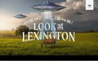 Lexington beams commercial into space to attract alien tourists