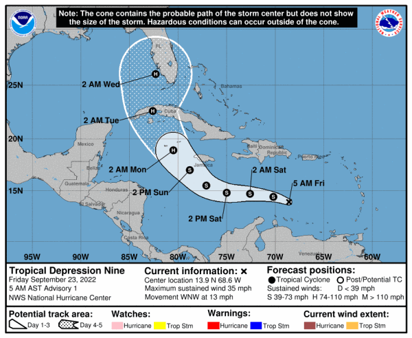 Tropical depression could become hurricane, hit Florida next week