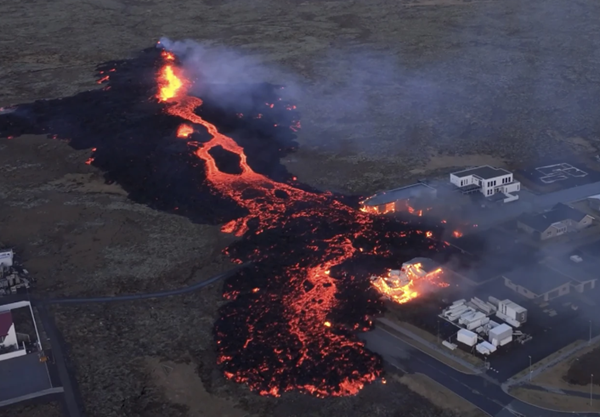 Homes destroyed as molten lava flows into small Iceland town
