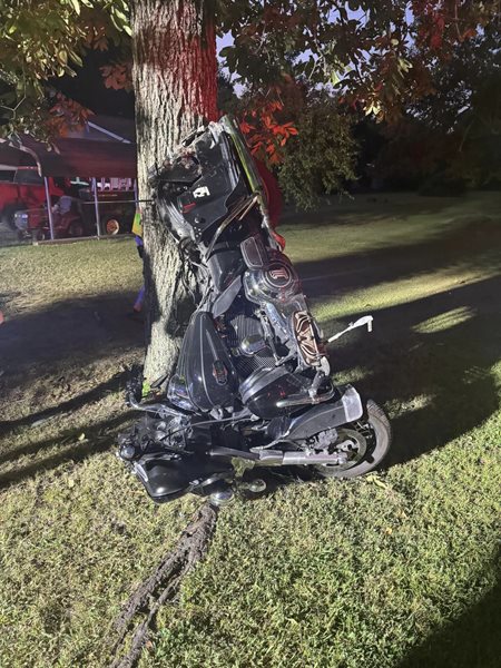 Motorcycle crash Wednesday morning sent one to the hospital