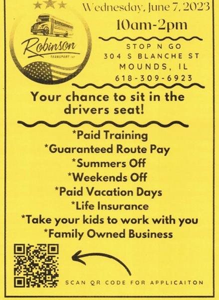 Southern Illinois bus driver hiring event this June