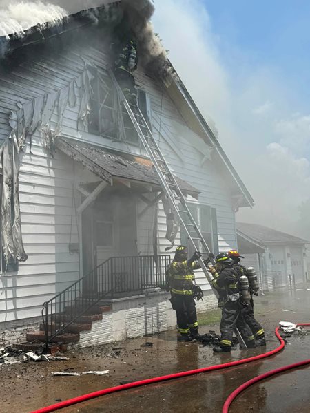 Fire heavily damages Fulton home Saturday