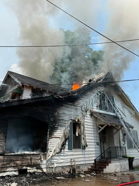 Fire heavily damages Fulton home Saturday