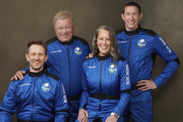 William Shatner, TV's Capt. Kirk, blasts into space