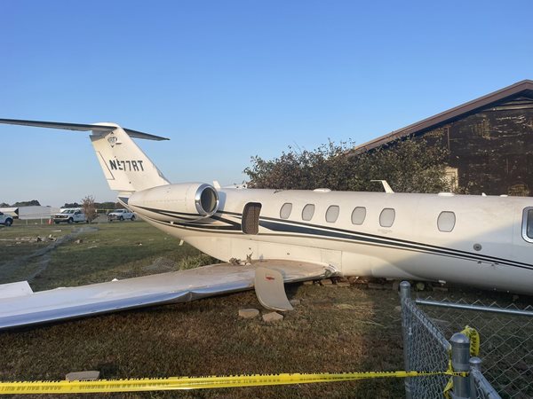 No injuries reported when jet runs off runway in Mayfield, strikes house