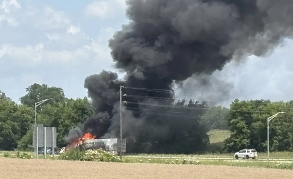 I-24 back open after semi catches fire in Trigg County