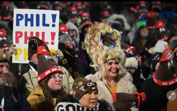 Groundhog sees shadow, predicts six more weeks of winter