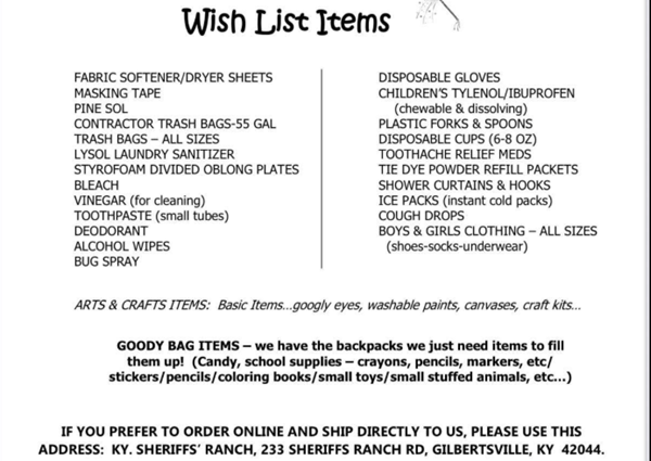 Local sheriffs accepting donations for this summer's Boys and Girls Ranch