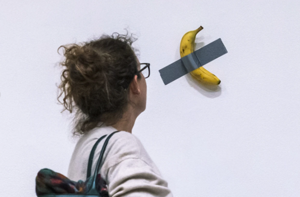 Man buys $6.2 million banana at art auction, then eats it